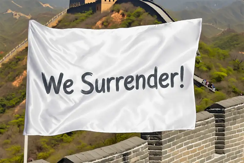 We surrender