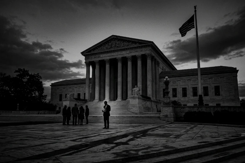 The Supreme Court of the United States building facade in Washington D.C.
