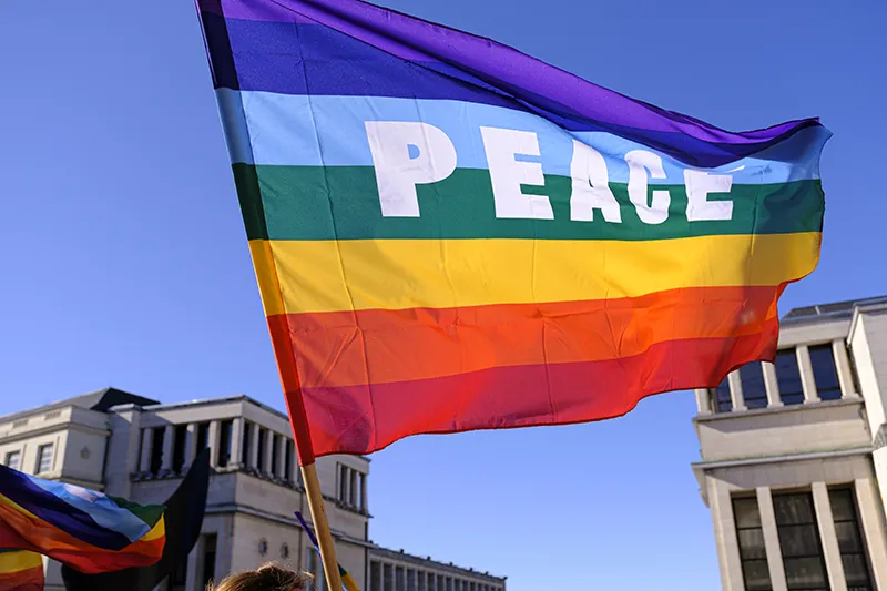 rainbow peace flag